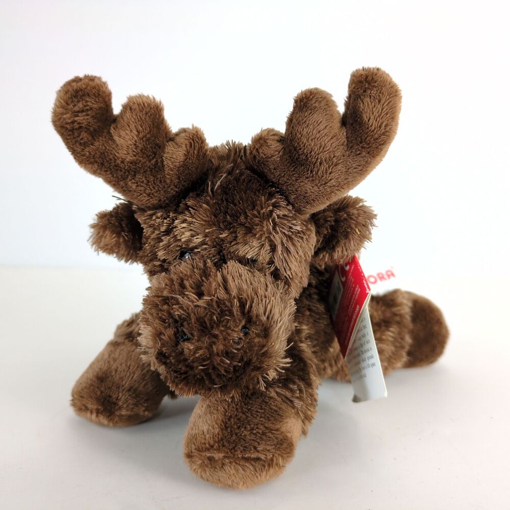 NWT Aurora Maxamoose Brown Moose 8" Stuffed Animal‎ Plush 2014 Mini Flopsie - Picture 3 of 8